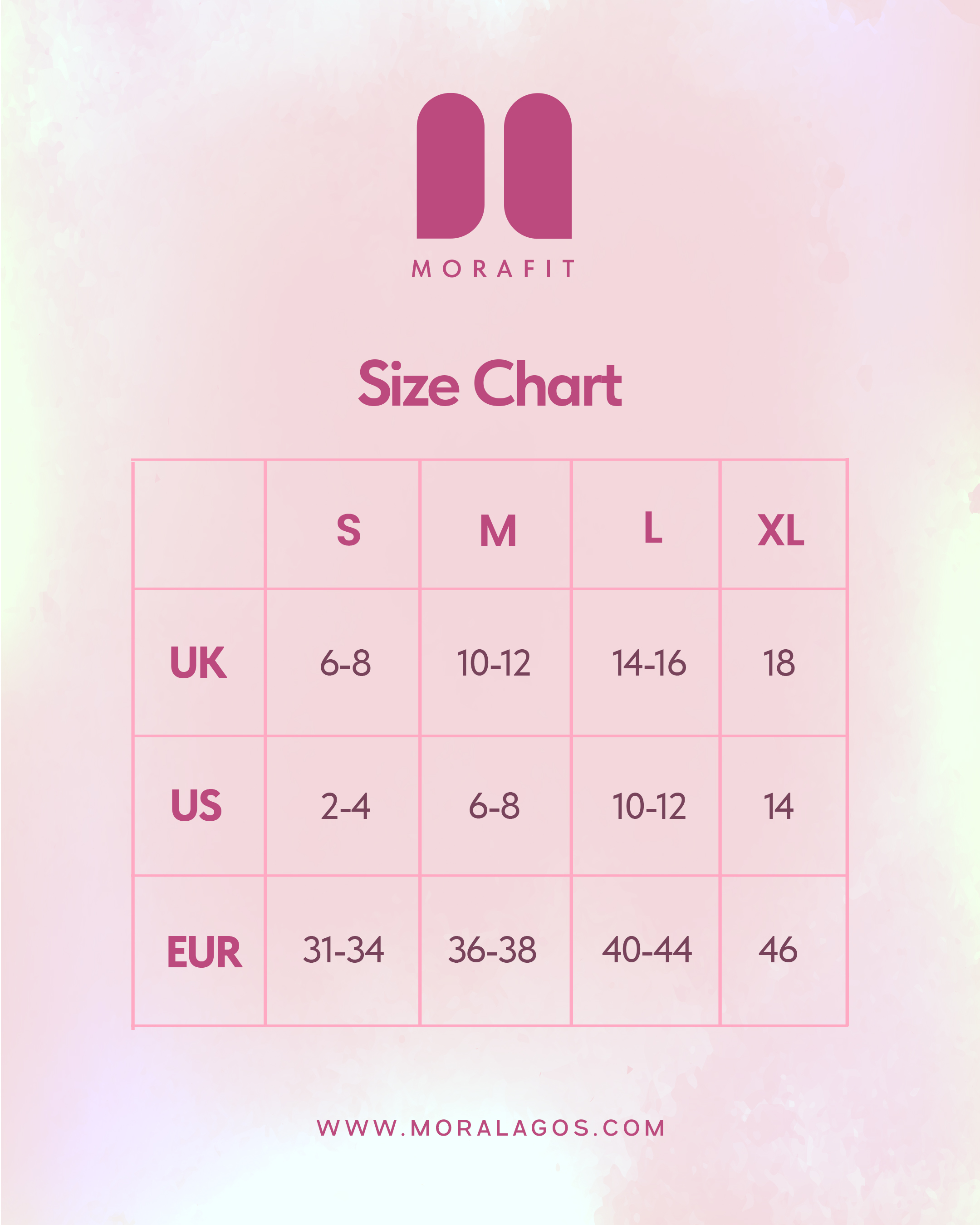 MoraFit Size Chart